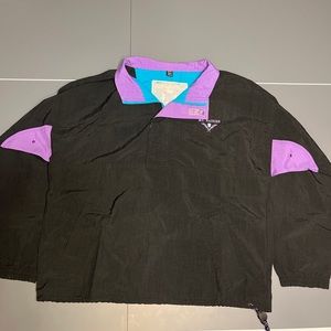 Vintage gear for sports windbreaker with pockets and color blocking size large